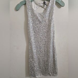 Divided sequin dress.